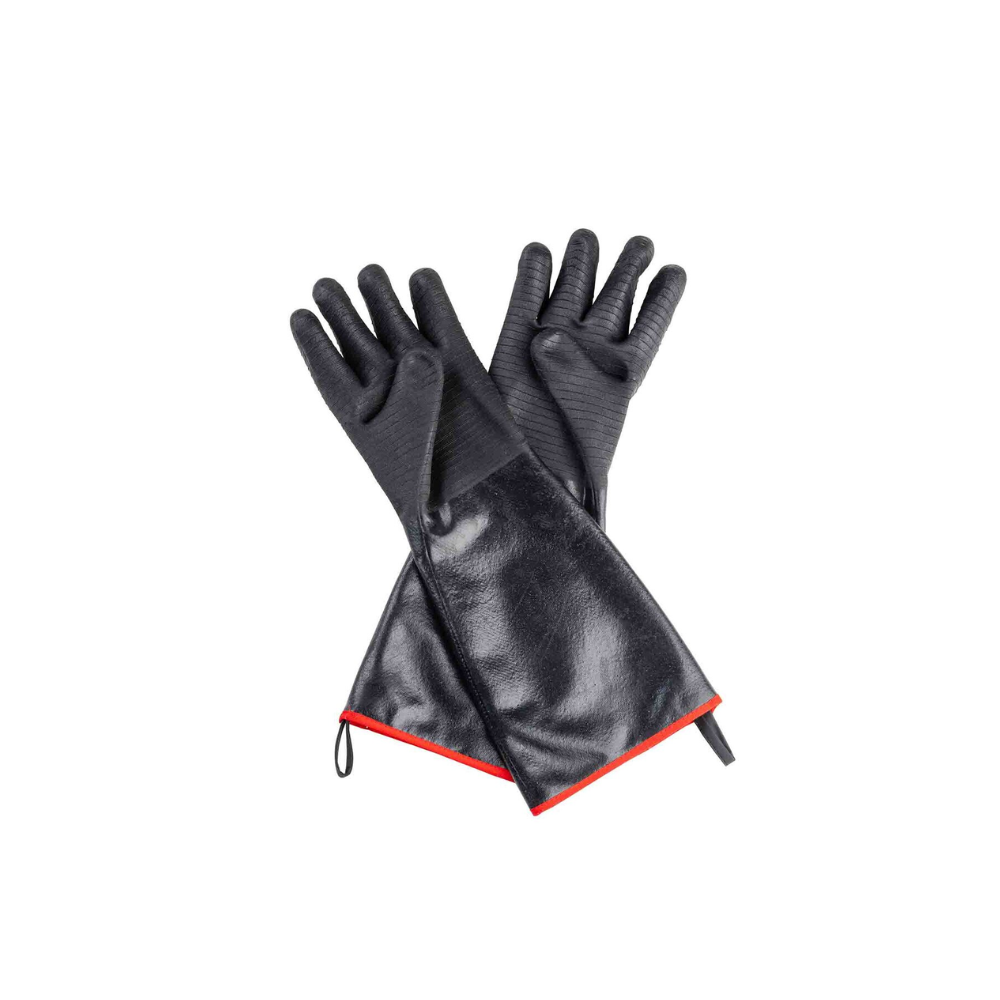 EXTRA-LONG HIGH HEAT GLOVE, RED CUFF, PAIR OF 2. 932F