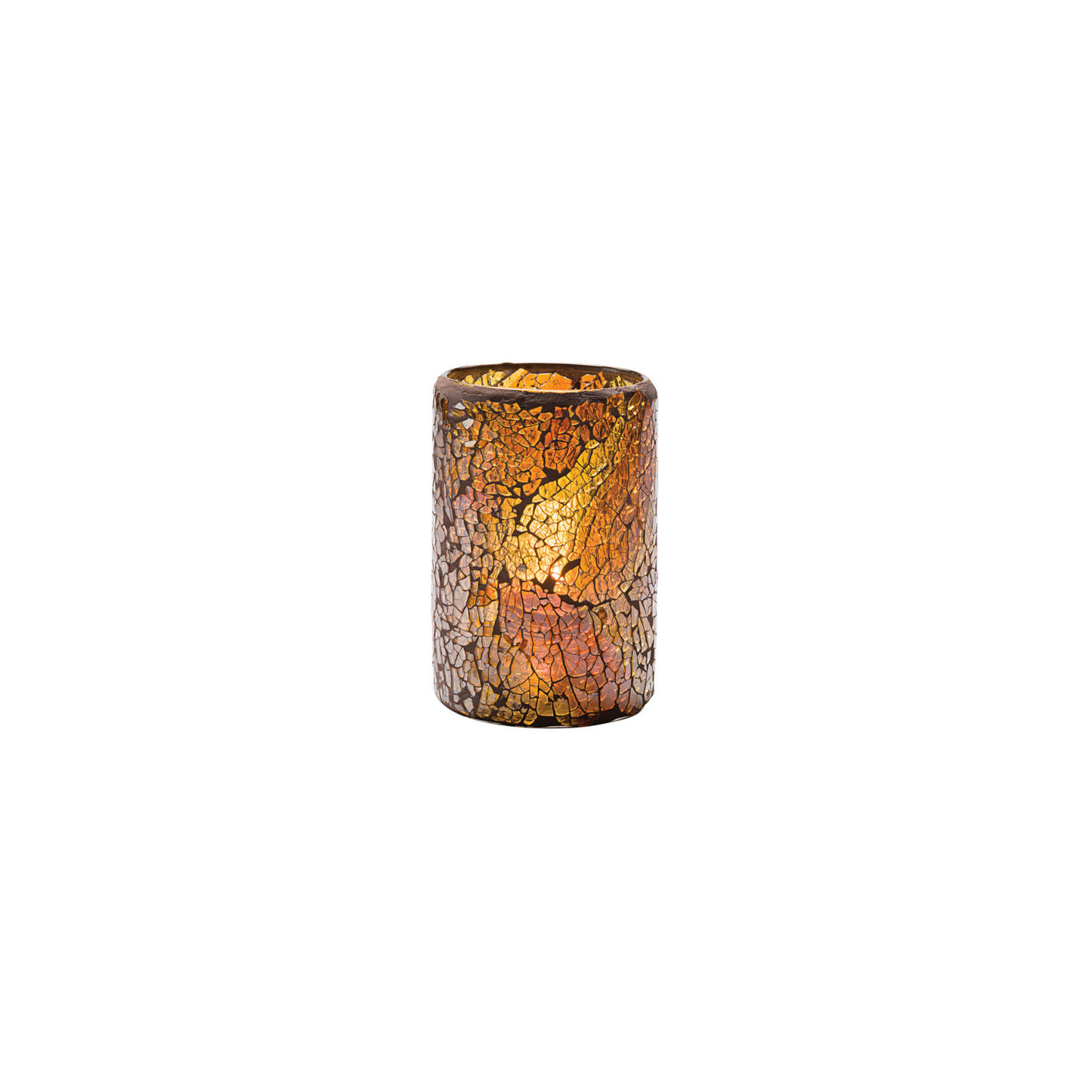 CRACKLE LAMP MOSAIC GOLD GLASS