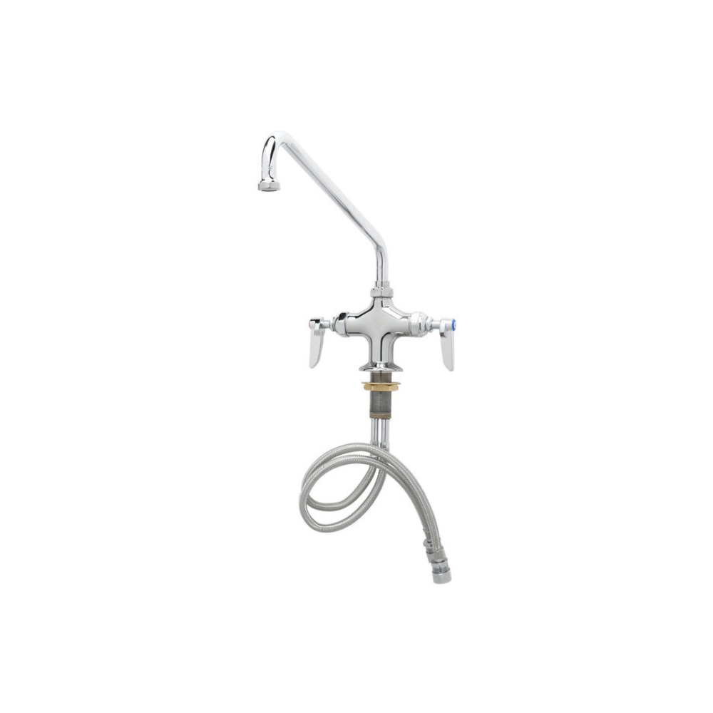 ROBINET BASE SIMPLE 4" ET BEC DE 12" "T&S"