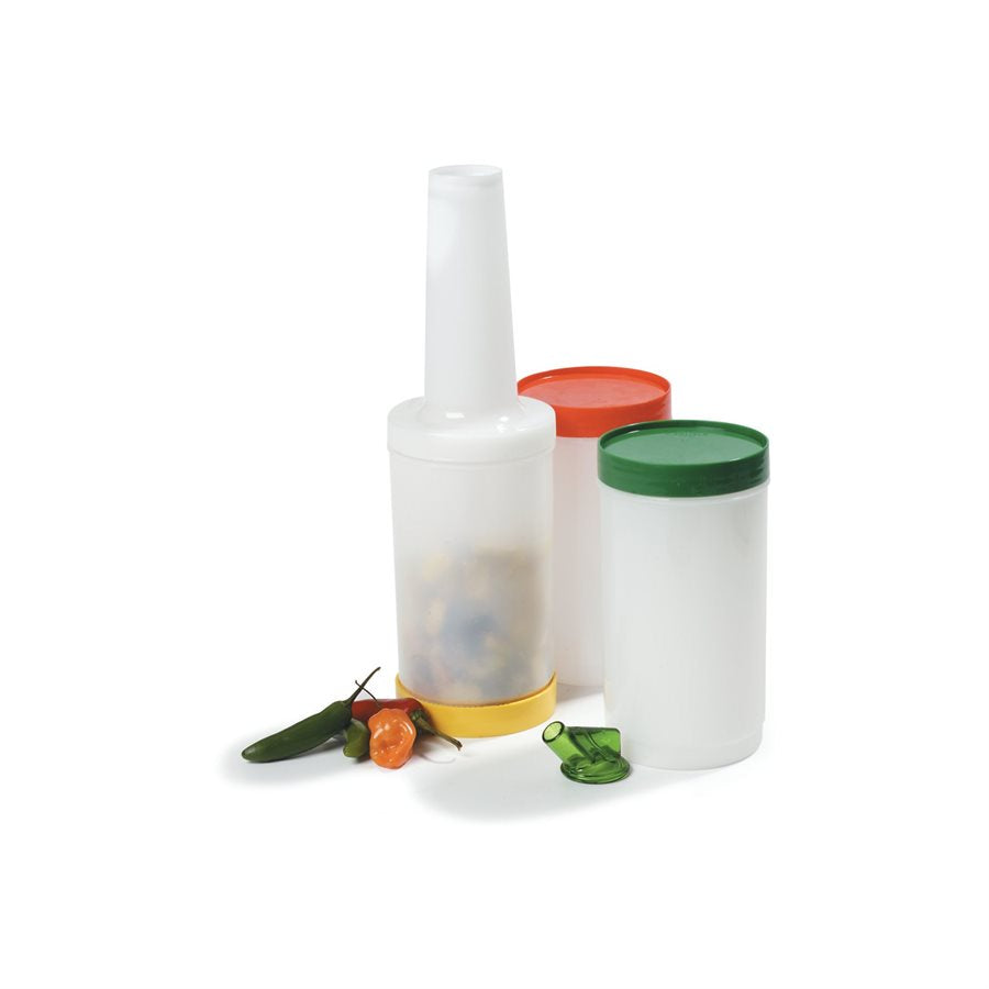 STOR'N POUR 1 QUART COMPLET BOUCHONS DE DIFFÉRENTES COULEURS