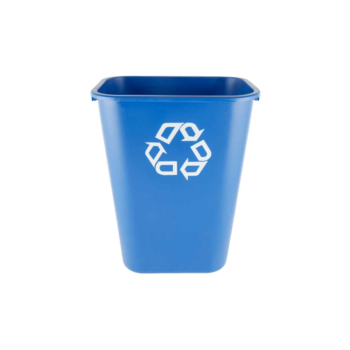 DESKSIDE RECYCLING CONTAINER, LARGE W/"WE RECYCLE" IMPRINT, CAPACITY 41 1/4 U.S.