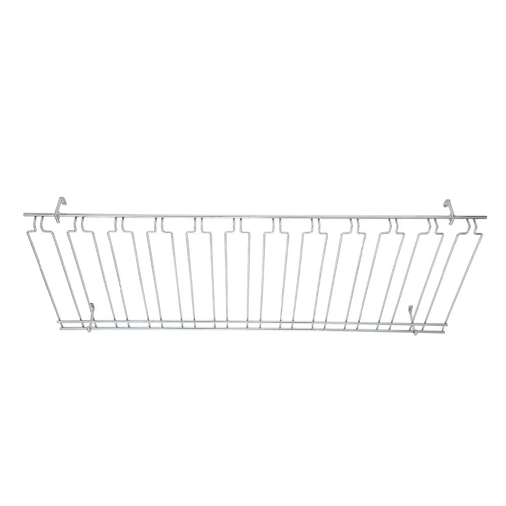 RACK GLASS OVERHEAD CHROME 18" X 48" X 4