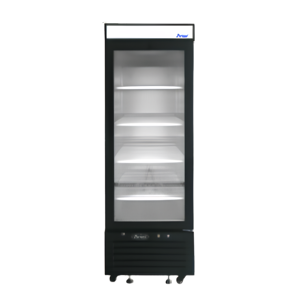 GLASS DOOR REFRIGERATOR 8.3 CU FT-BLACK CABINET 24-1/5 W * 24 D * 63-1/5 H