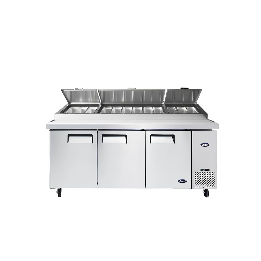 PIZZA PREP TABLE 93'', 28.4 CU/FT, 93"X30"X44"H