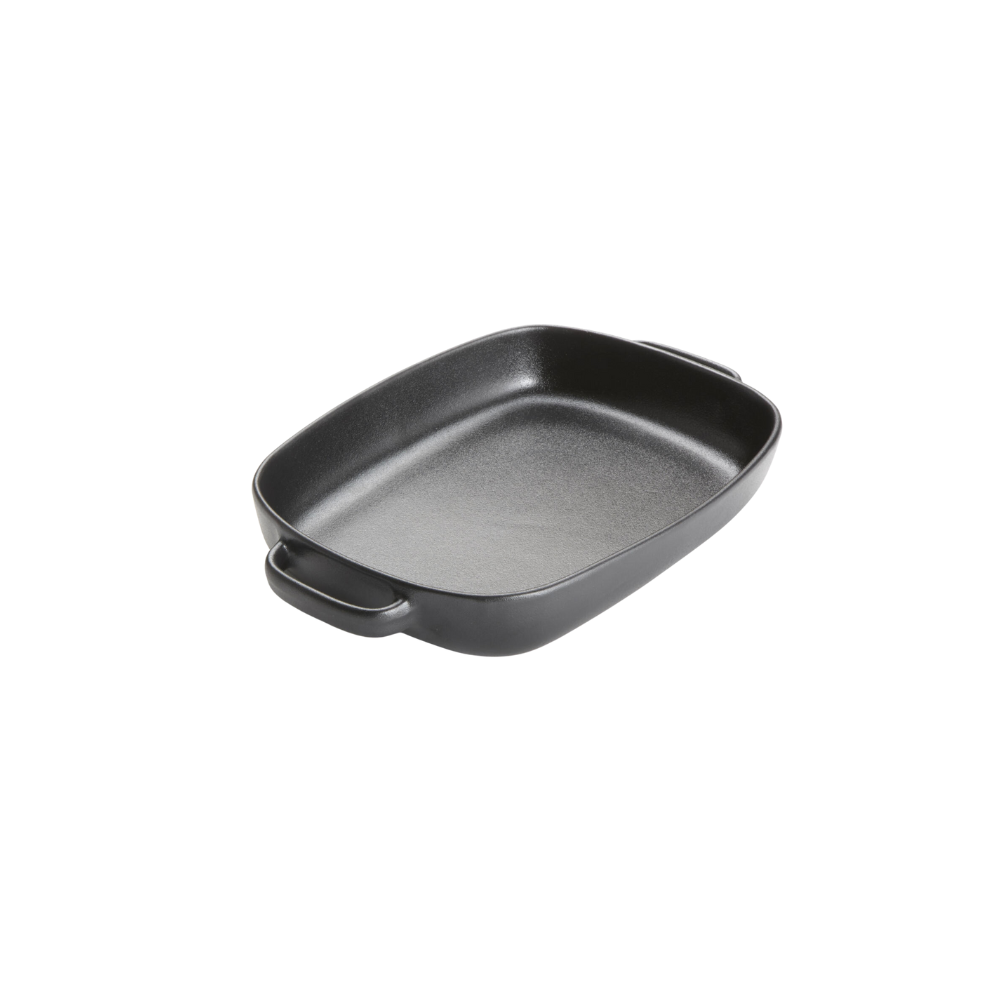 CASSEROLE, PORCELAINE, FINITION MATTE, 0,11-5/8 po L X 10 po l X 2 po H, 13-1/2 po L AVEC POIGNÉES - 64 oz