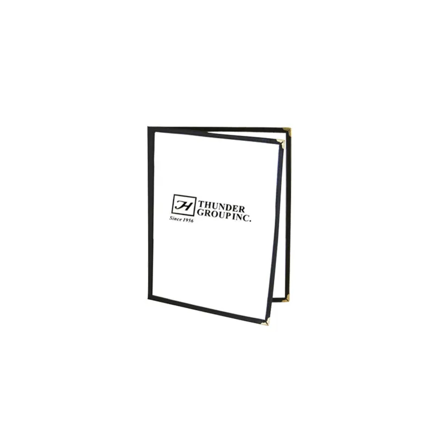 MENU COVER 2 PANEL 8 BLACK LEATHERETTE – 1/2 X 11