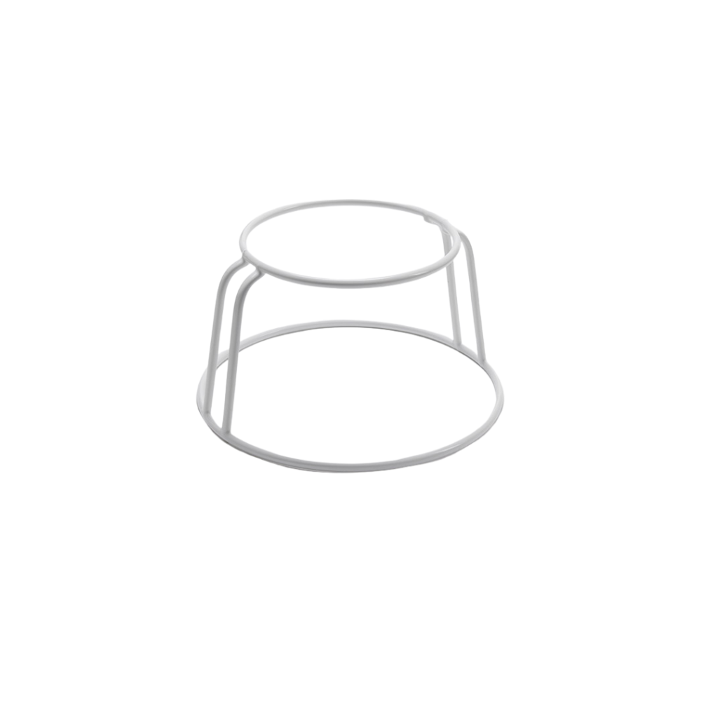 SUPPORT CAOUTCHOUTÉ, RD., BLANC, 8-3/4‚Ä≥ DIA. DIA. SUPÉRIEUR, DIA. INFÉRIEUR X 6-3/8" H - 12"