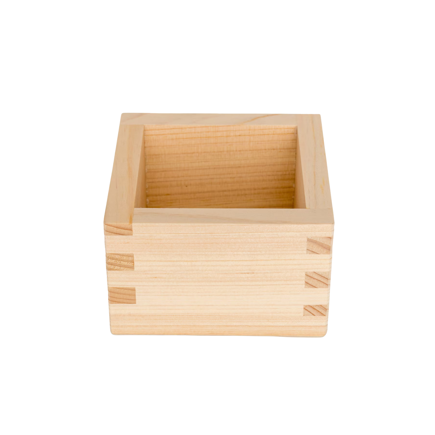 HINOKI WOOD SAKE BOX 3.1" X 3.1" X 2"H (4.7OZ)