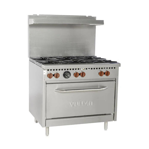 RANGE 36", 6 BURNERS WITH STANDARD OVEN, 198000BTU, NAT/GAS