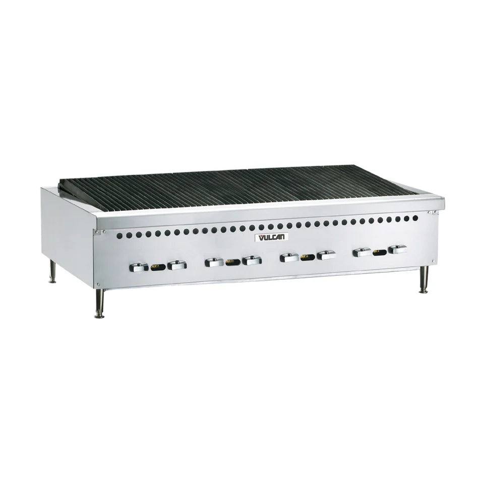 CHARBROILER 47", COUNTERTOP, RADIANTS, 8 BURNERS, 116 000BTU, NAT/GAS