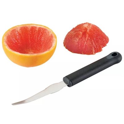 Couteau à pamplemousse, ustensile à pamplemousse en acier inoxydable, bord  dentelé et poignée épaisse, outil de cuisine avec revêtement anti-adhésif