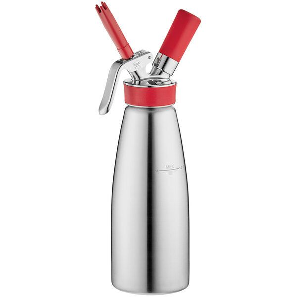 HOT AND COLD GOURMET WHIP STAINLESS STEEL WHIPPED CREAM DISPENSER – 1 LITER