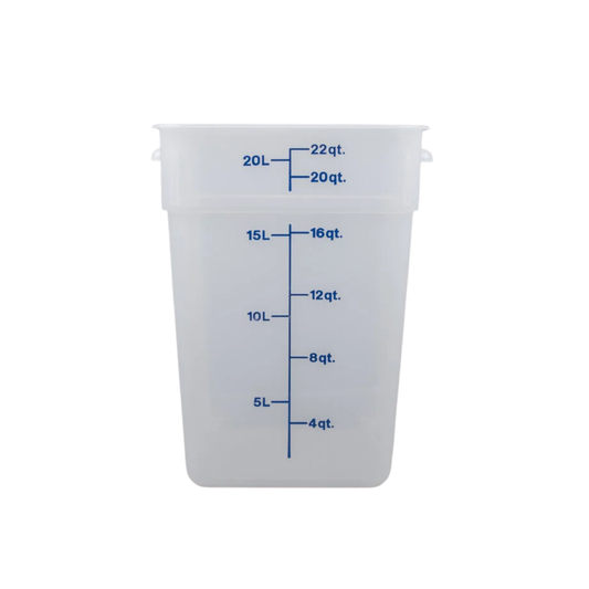 TRANSLUCENT 22QT SQUARE CONTAINER