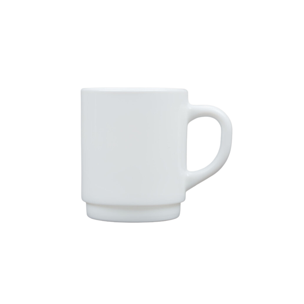 Mug White 8 1/ Stack. Tempered Arcopal – 4 oz