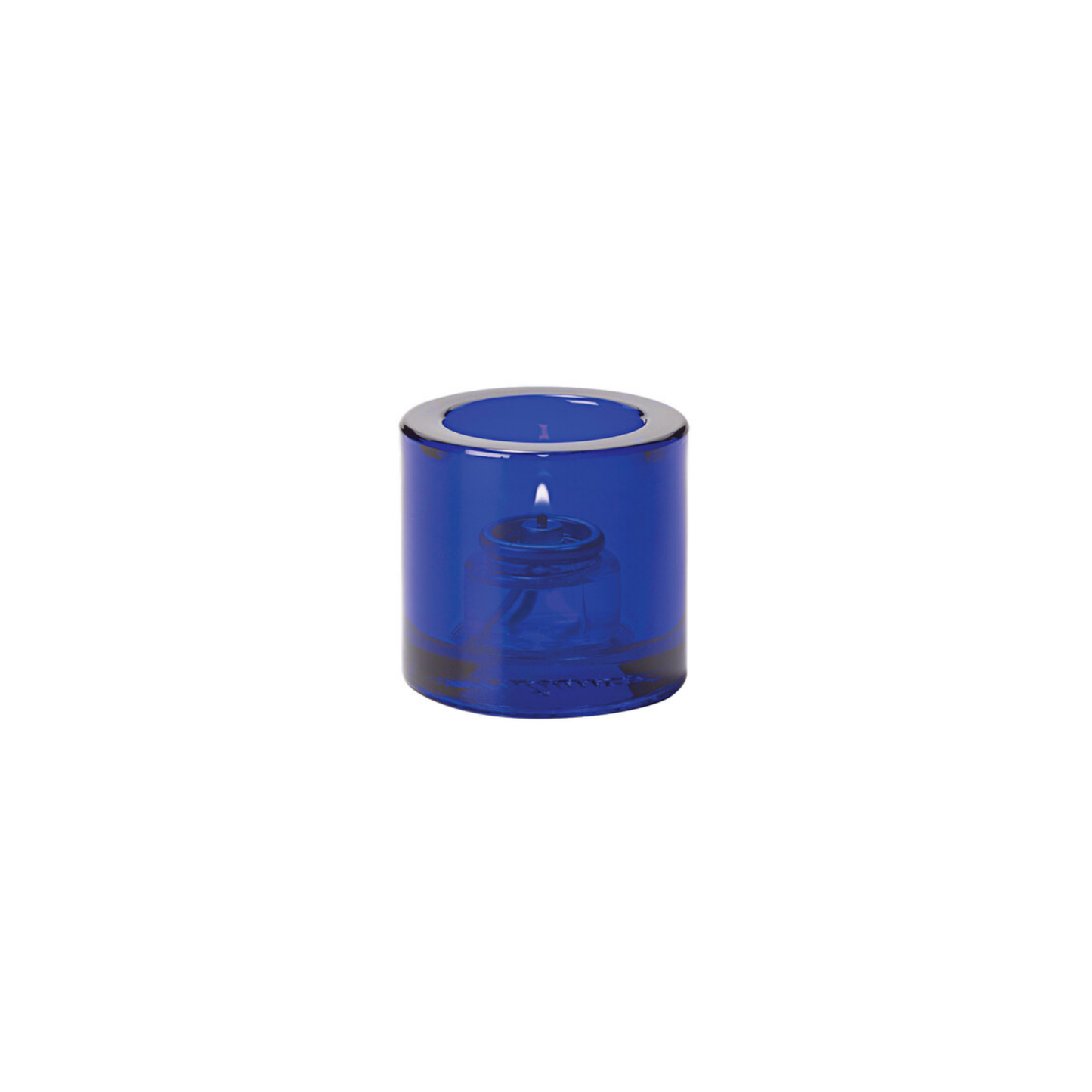 TEALIGHT LAMP THICK GLASS COBALT BLUE