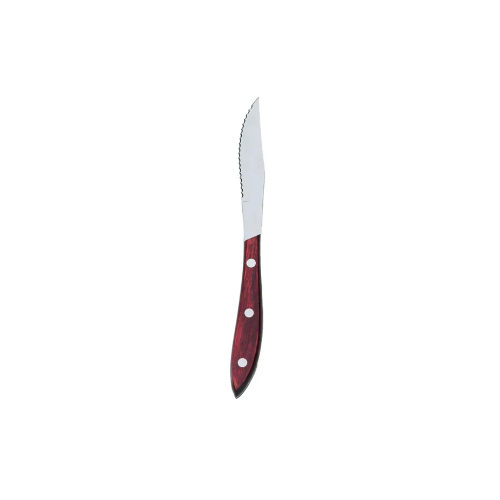 (CHAQUE) COUTEAU À STEAK EN INOX AVEC LAME POINTUE PAKKAWOOD