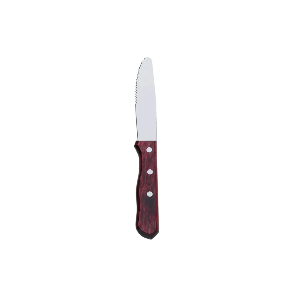COUTEAU A STEAK MANCHE DE BOIS 10''