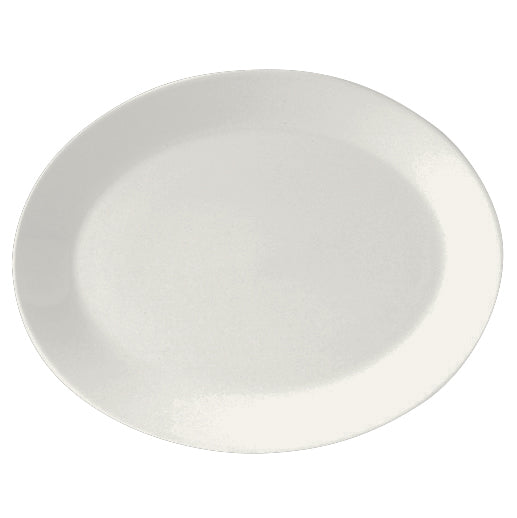 ASSIETTE 13" OVAL RELISH MONACO WHITE STEELITE