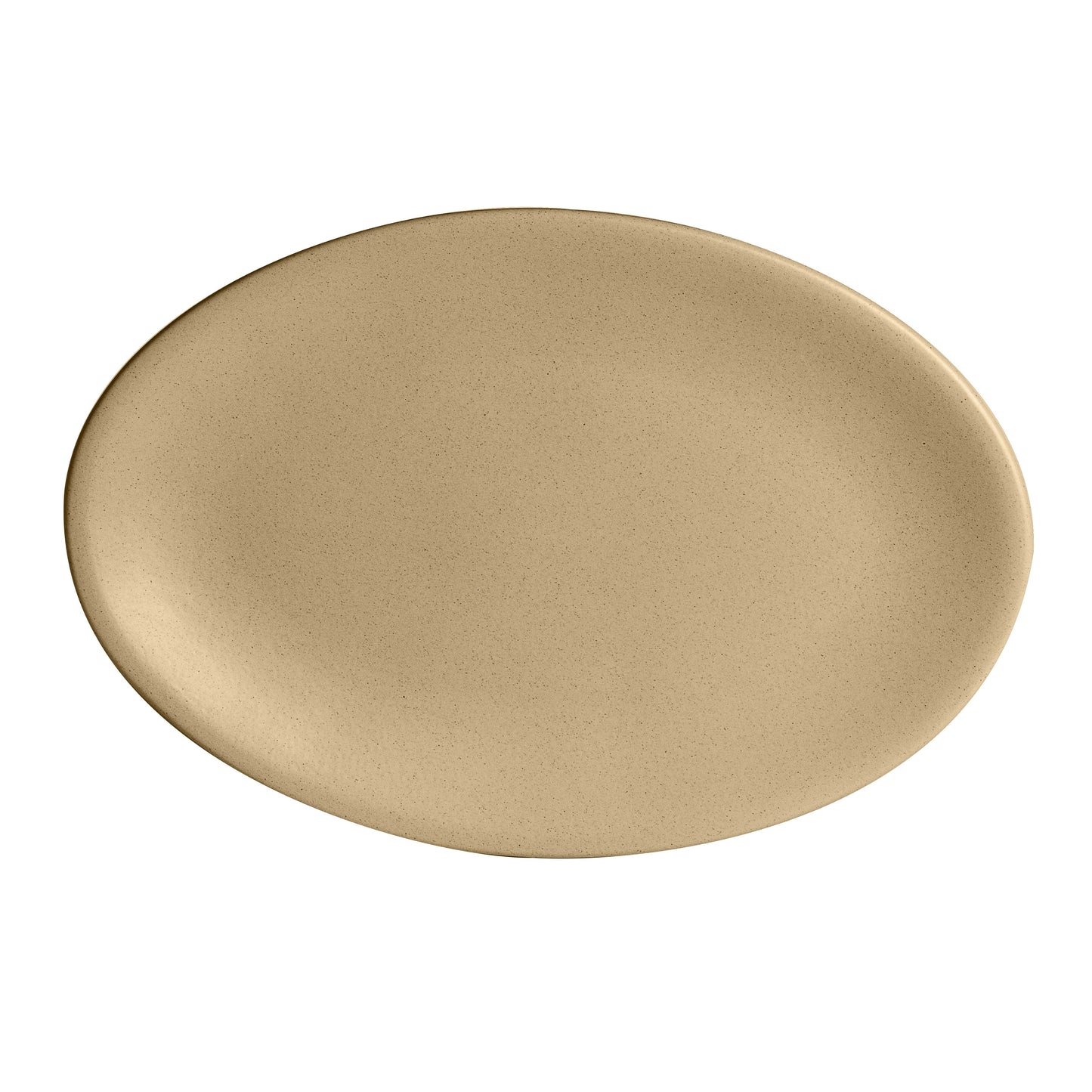 ASSIETTE OVALE, COUPE. 15" X 10". SABLE