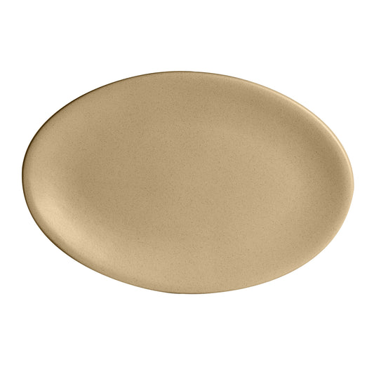 ASSIETTE OVALE, COUPE. 15" X 10". SABLE
