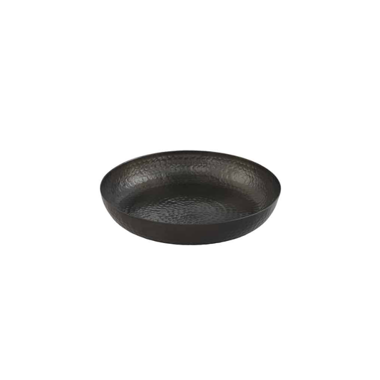 SEAFOOD TRAY, ALUM, HM, BLACK, 14″ DIA. X 2-3/ H – 4"