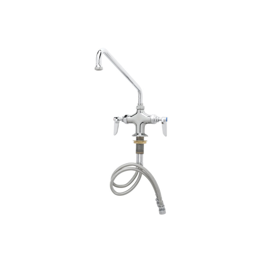ROBINET BASE SIMPLE 4" ET BEC DE 12" "T&S"