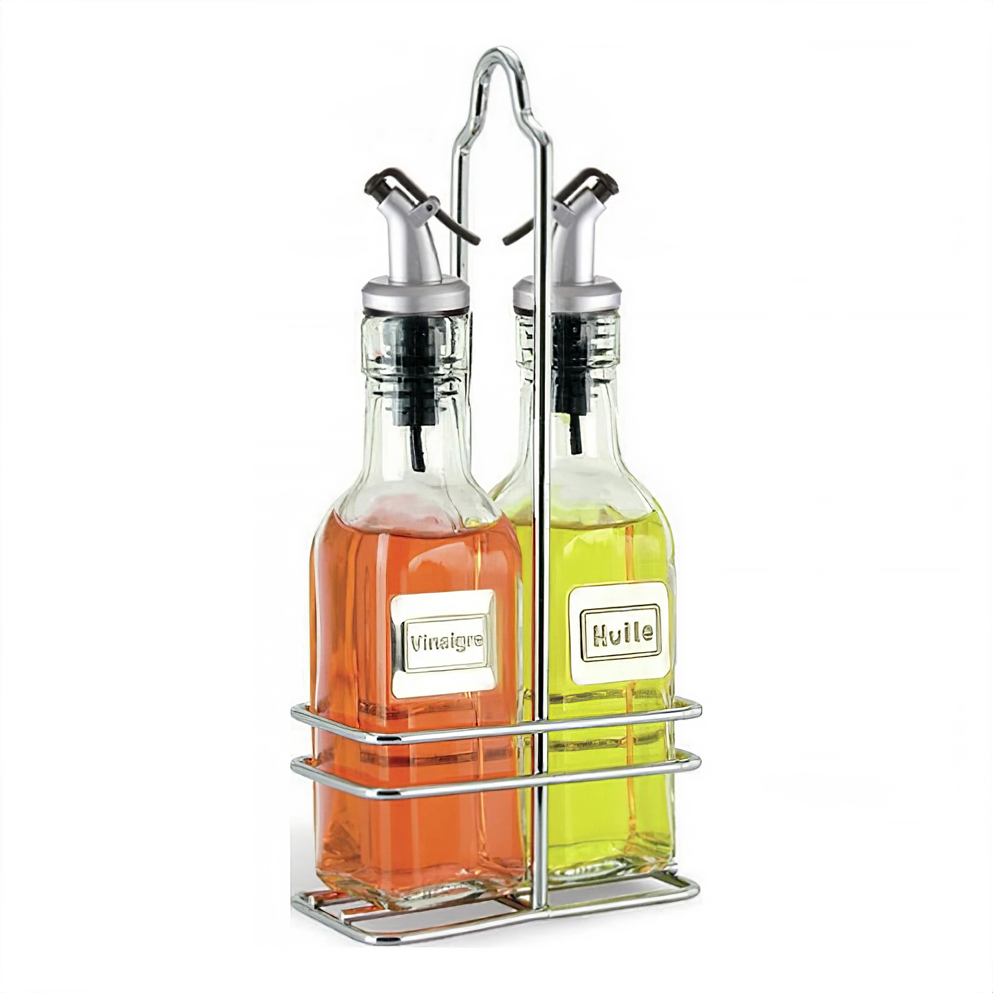 BOTTLE SET OIL AND VINEGAR STAINLESS STEEL SPOUTS – 6 OZ