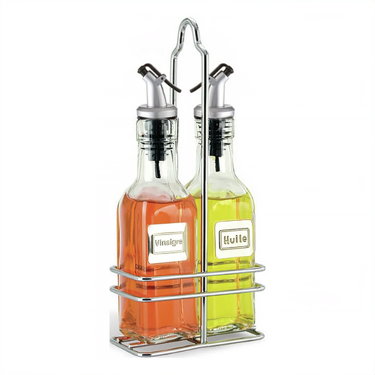 BOTTLE SET OIL AND VINEGAR STAINLESS STEEL SPOUTS – 6 OZ