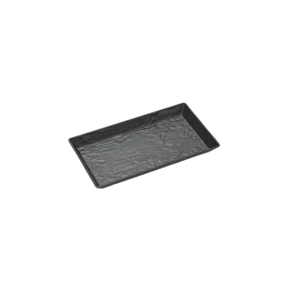 MELAMINE TRAY, REC., FAU X SLATE, BLK., 14″ L X 7-1/W X 1-1/2"H – 2"