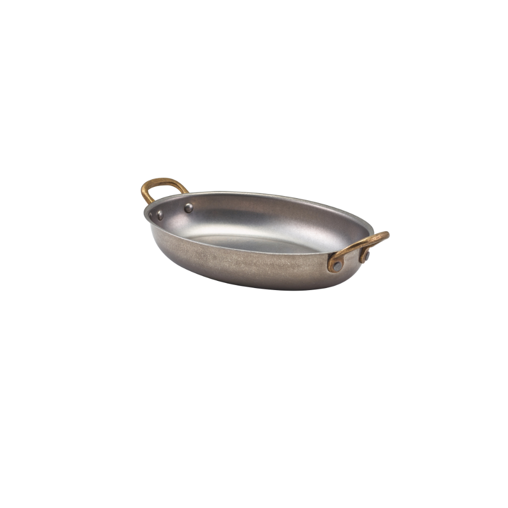 PLAT OVALE 10''X6.25''X2'', 26.5OZ VINTAGE S/S