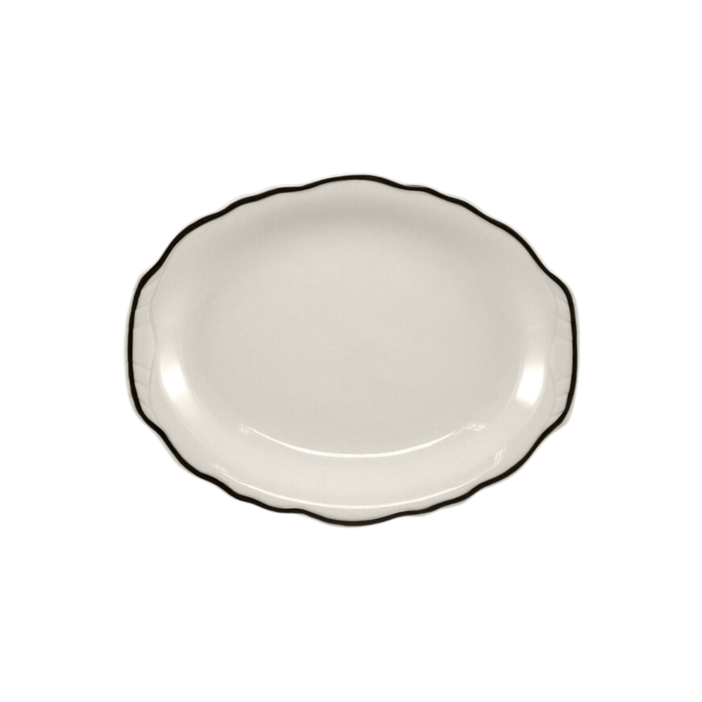 ASSIETTE OVALE 12 5/8'' X 9''CAROLYN STYLELINE NOIR