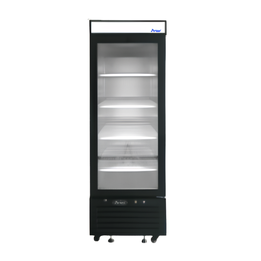 GLASS DOOR REFRIGERATOR 8.3 CU FT-BLACK CABINET 24-1/5 W * 24 D * 63-1/5 H