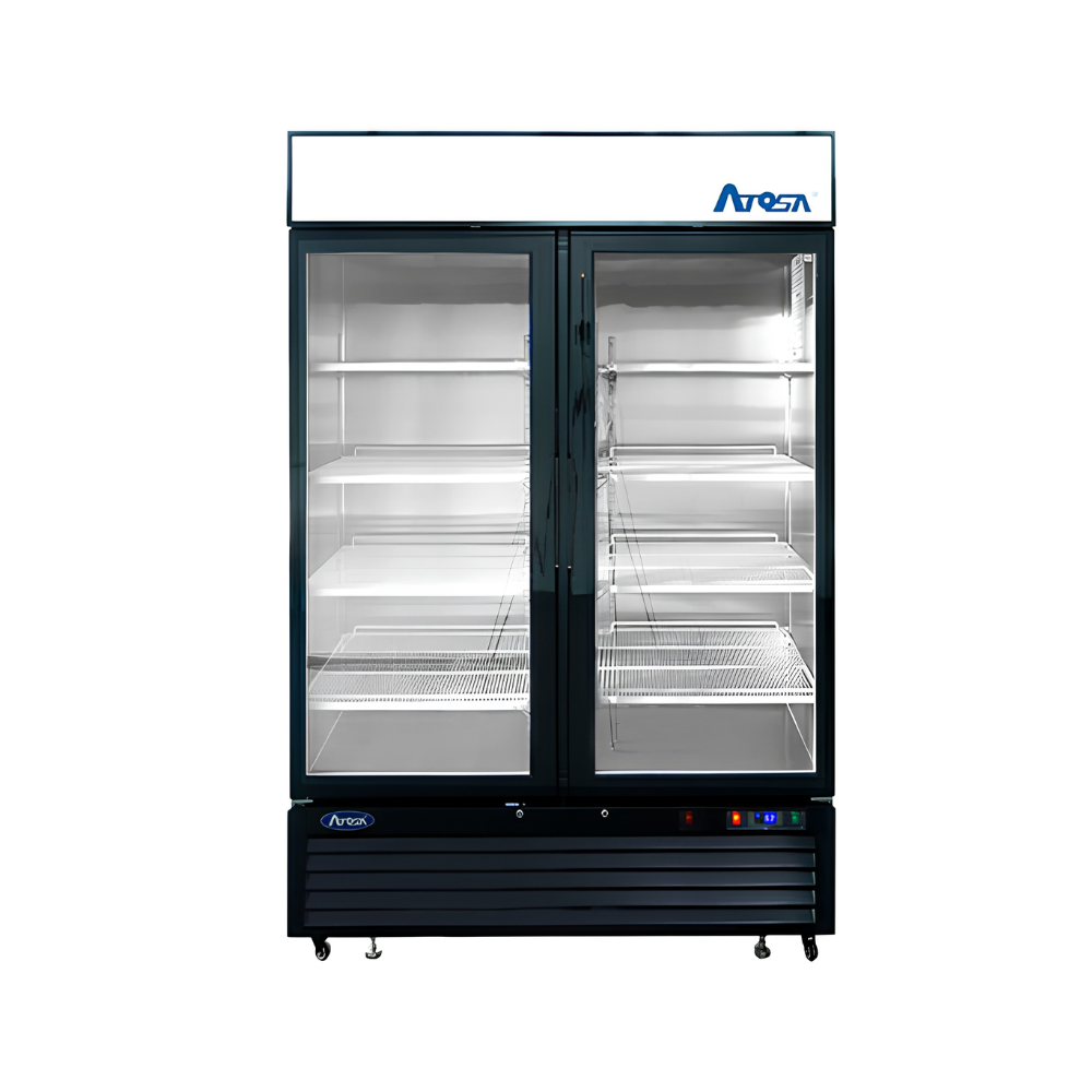 REACH-IN FREEZER 2 GLASS DOORS BLACK, 28.5 CU/FT,  39-1/2"W X 31-1/2"D X 81-1/5"H