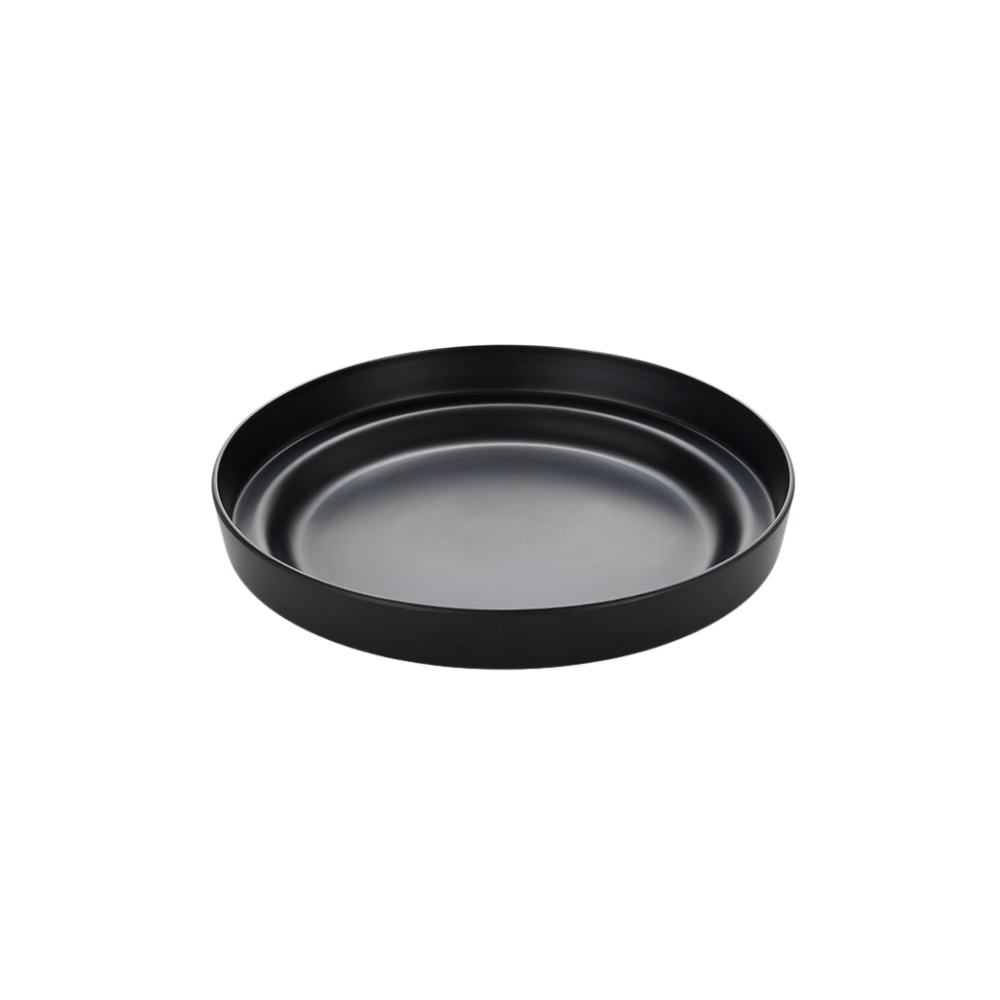 SEAFOOD TRAY, MELAMINE, BLACK, 13″ DIA. X 2-1/ H – 4"