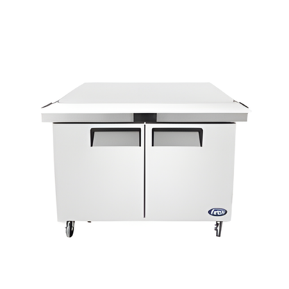 PREPARATION TABLE 48'' MEGA TOP 18 PANS 13.4 CU/FT 48.5"X34"X46'' NIGHT COVERT