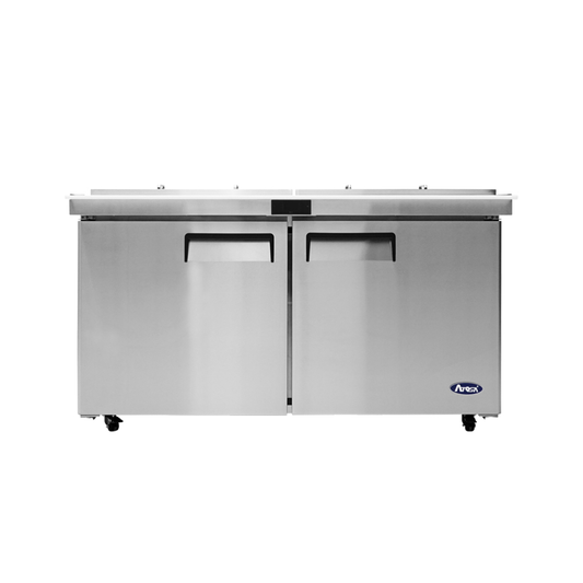 PREPARATION TABLE 60'' MEGA TOP 24 PANS, 17.2 CU/FT, NIGHT COVER