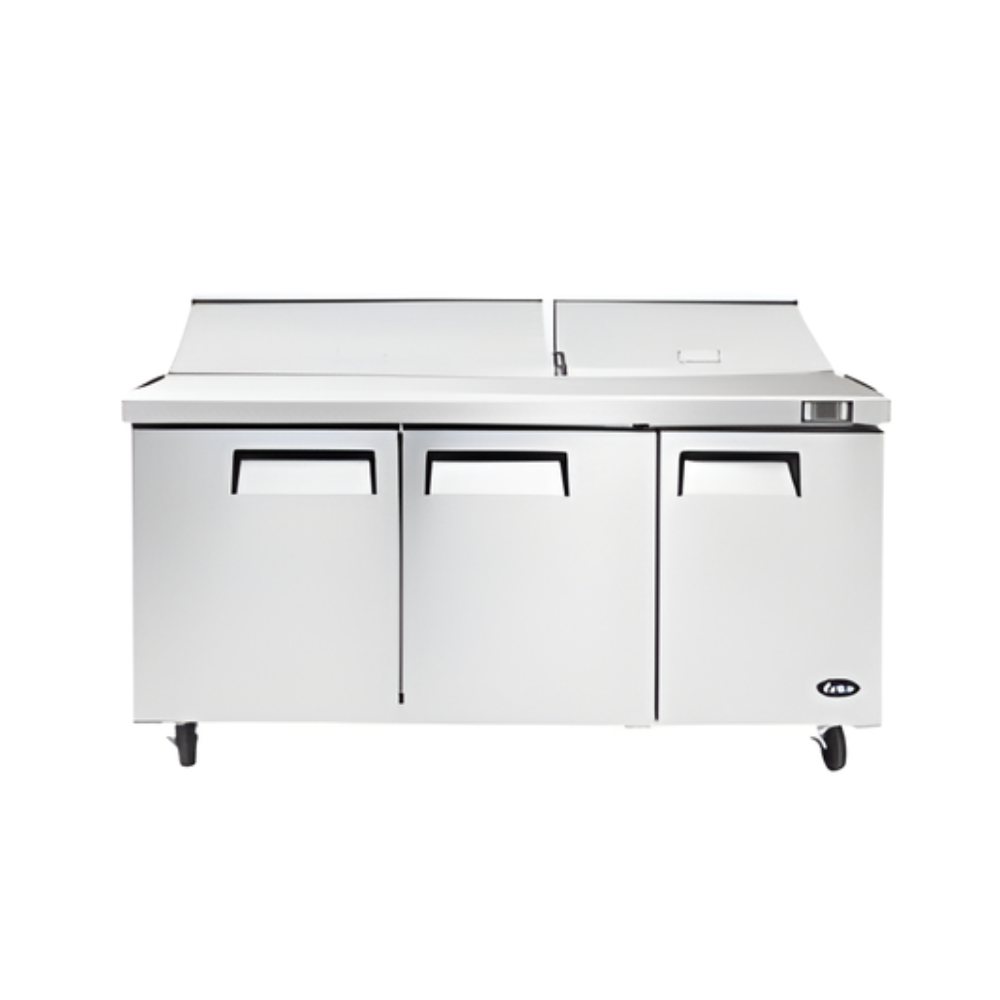 TABLE DE PREPARATION 72'' MEGA TOP 30 PANS, 21.1 PI/CU, 72.5"X34"X46.5"H