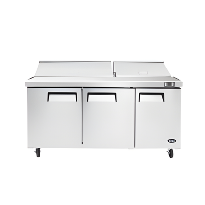 TABLE DE PREPARATION 72'' MEGA TOP 30 PANS, 21.1 PI/CU, 72.5"X34"X46.5"H