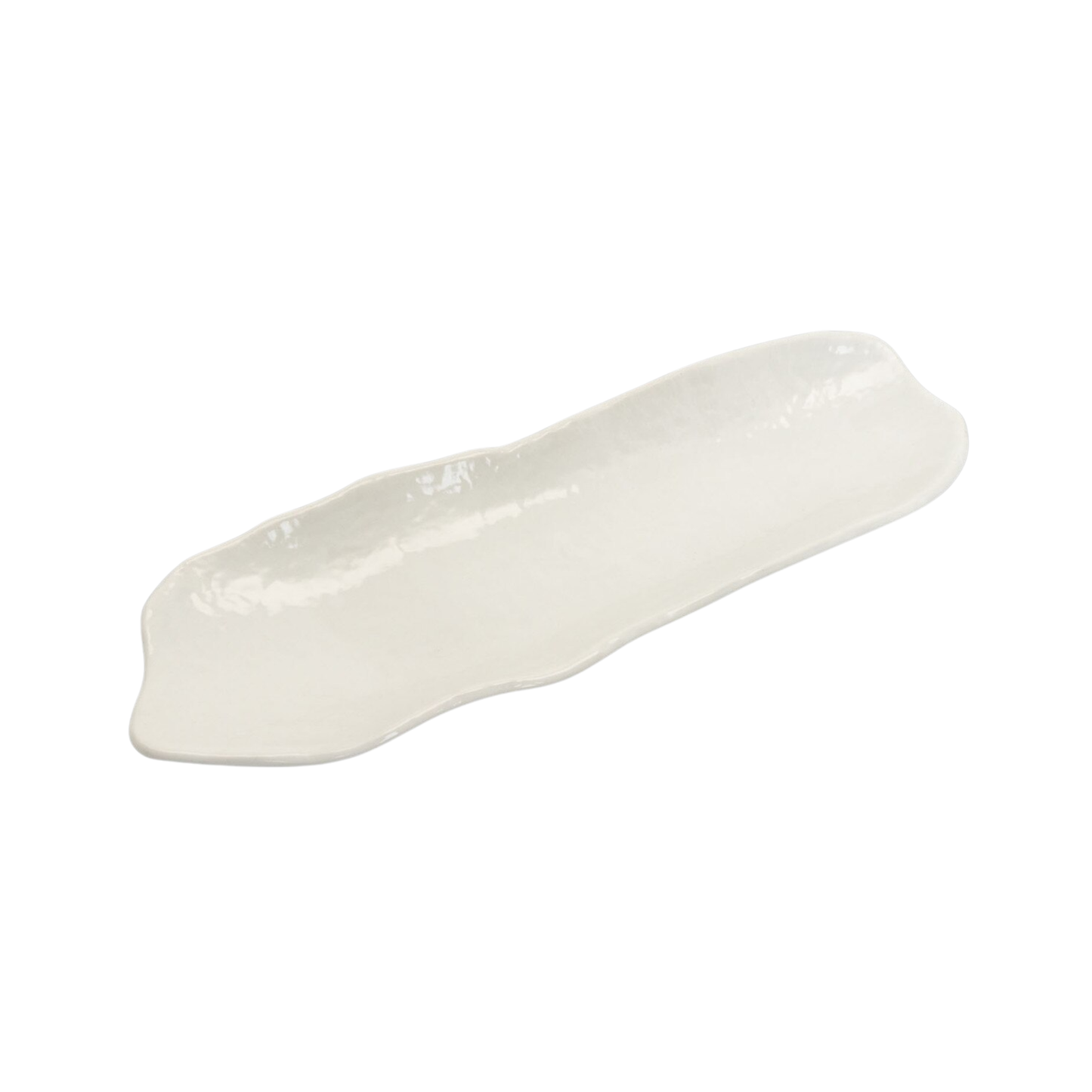 ASSIETTE OVALE BOULDER BLANC IVOIRE (33,65 cm L X 11,4 cm l X 3,17 cm H) (10/40)