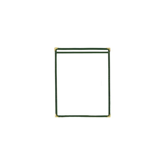 MENU COVER 1 PANEL 8 GREEN LEATHERETTE – 1/2 X 11