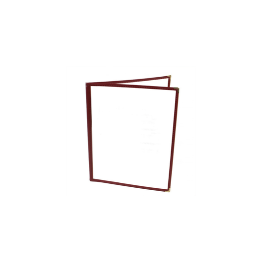 MENU COVER 2 PANEL 8 MAROON LEATHERETTE – 1/2 X 11