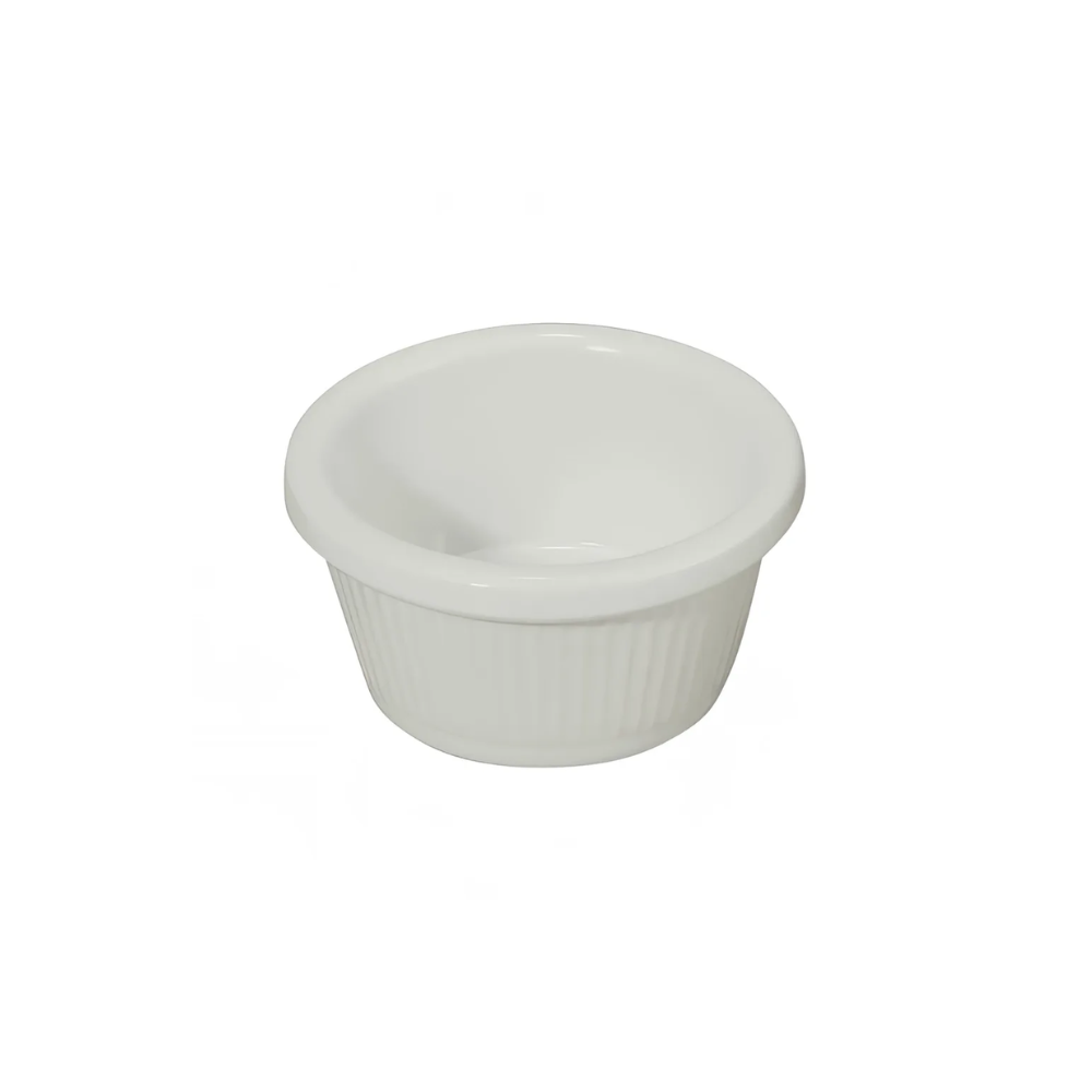 RAMEKIN EN MÉLAMINE CANNELÉ, BLANC, 2 OZ