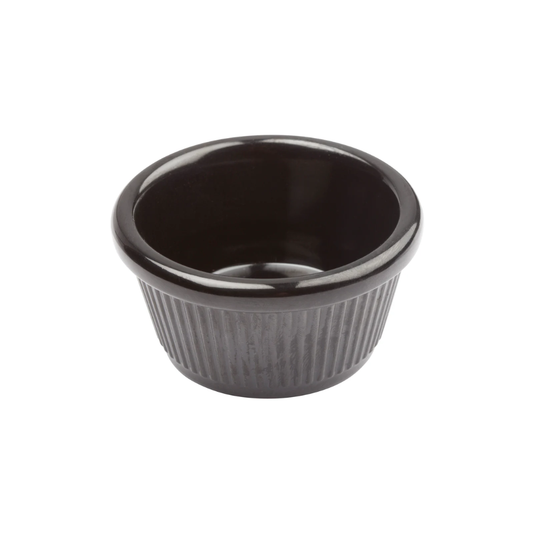 Fluted Melamine Ramekins, Black, – 4 oz