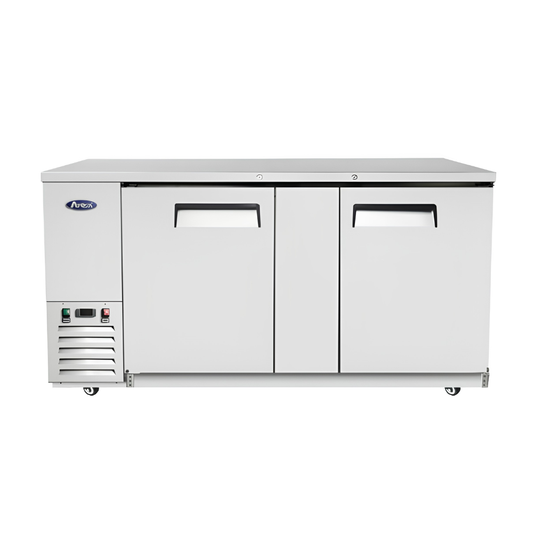 69" GLASS DOOR BACK BAR COOLER - S/S