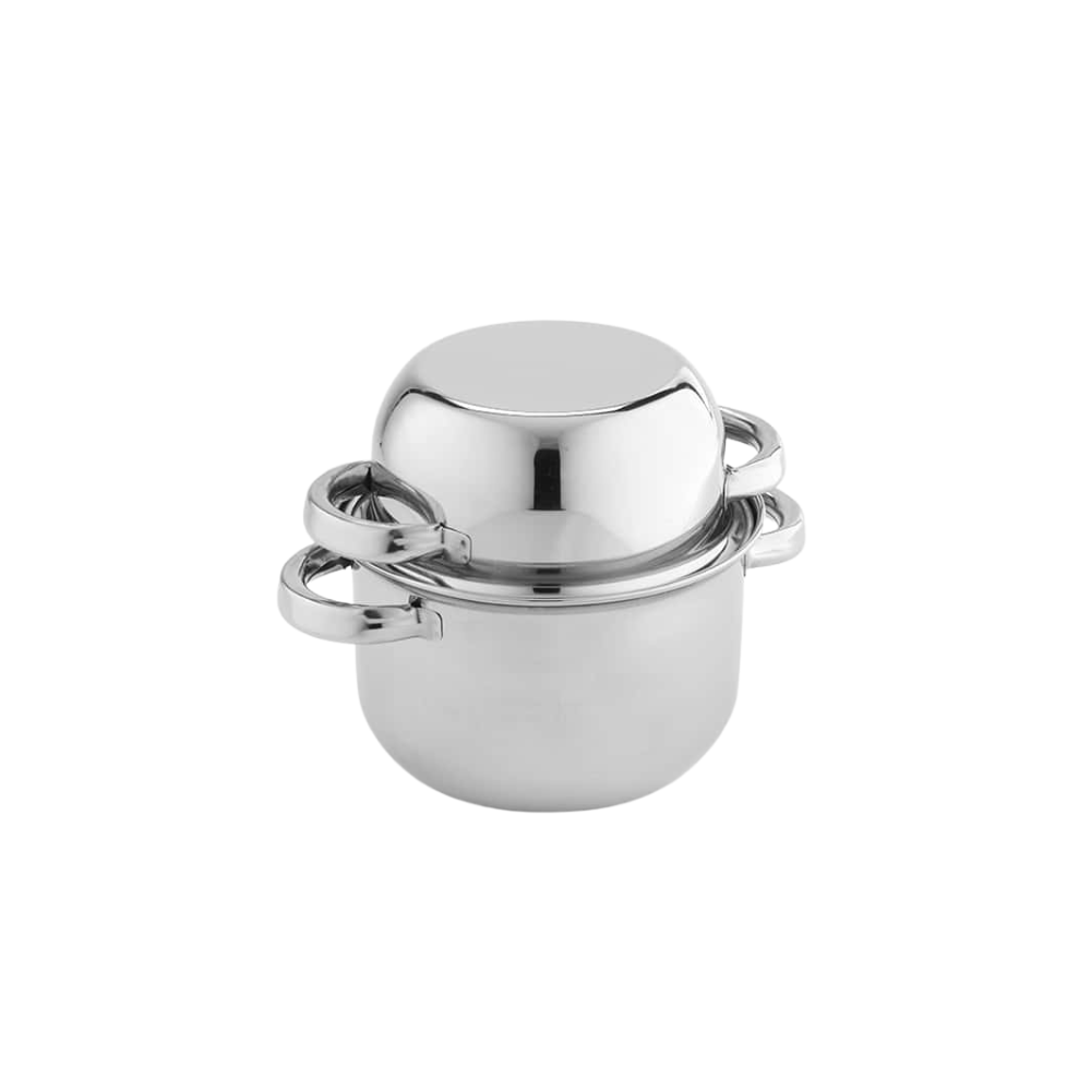 SERVEUR À MOULES EN ACIER INOXYDABLE, 17,8 cm DE DIAMÈTRE X 17,1 cm DE HAUTEUR - 1,89 L