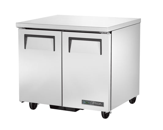 RÉFRIGÉRATEUR SOUS-COMPTOIR 2 PORTES SOLIDES, 36.5"x30"x29.75"H