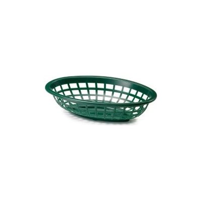 Basket, Side Order, Oval, Polyethylene, Forest Green