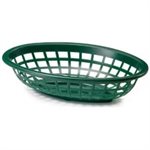 Basket, Side Order, Oval, Polyethylene, Forest Green