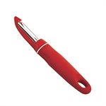 Peeler (Vegetables), 7.25", Stainless Steel, Red Handle, "Grip-EZ"