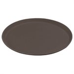 Serving Tray, Round, Non-Skid, 14" Diameter, Tan, "Griplite"